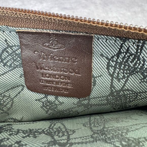 Vivienne Westwood Pink Embossed Leather Women's Bag Crossbody Wallet on Strap - Picture 11 of 15